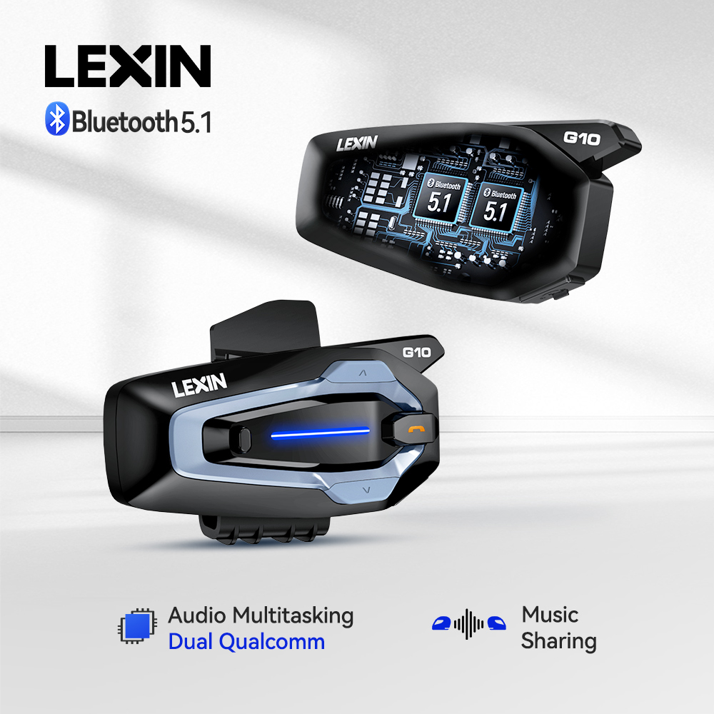Full Face Motorcycle Helmet With Bluetooth - نظام الاتصال الداخلي للدراجات النارية NEW-LEXIN