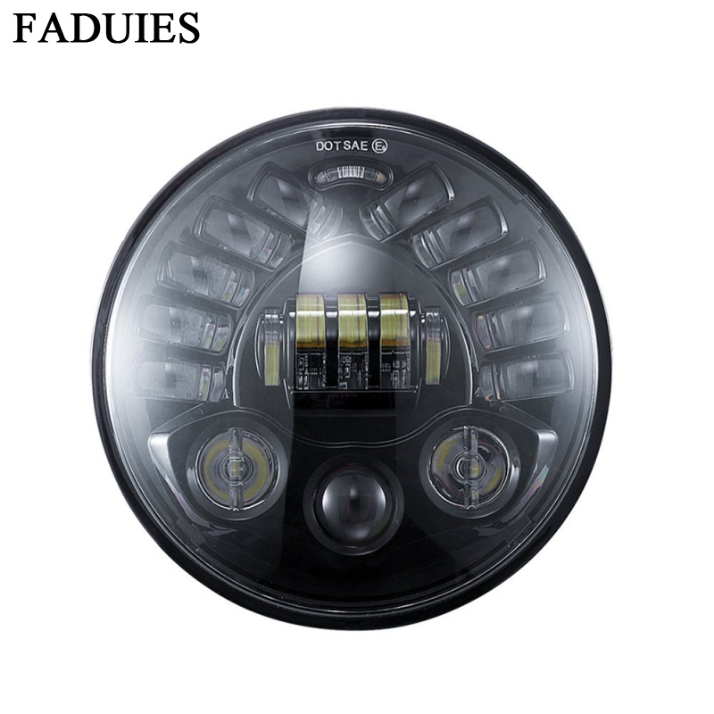 Universal Motorcycle Led Headlight Projector - مصباح أمامي دائري LED للدراجات النارية