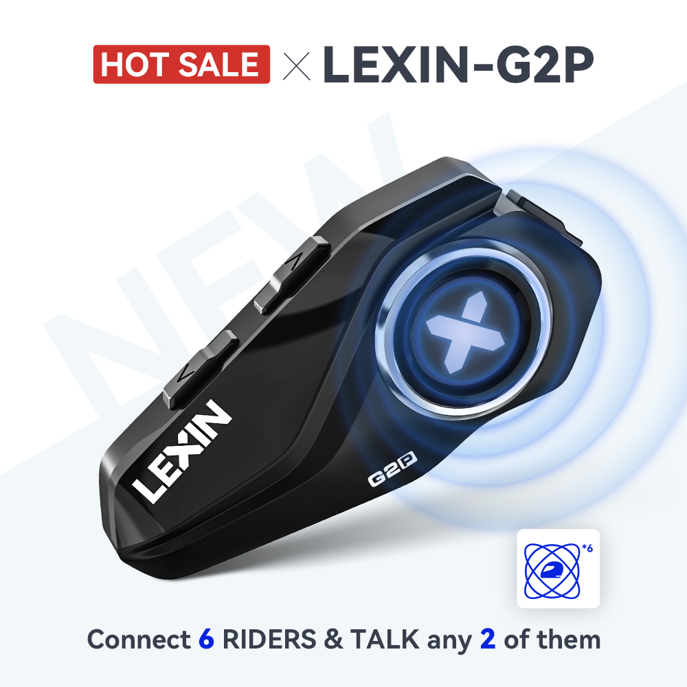 Full Face Motorcycle Helmet With Bluetooth - Lexin G2P دراجة نارية إنترفون خوذة