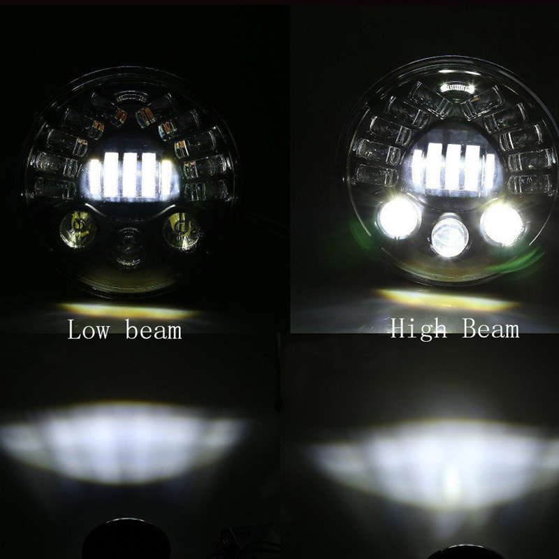 مصباح أمامي دائري LED للدراجات - مراجعة Universal Motorcycle Led Headlight Projector وسعره
