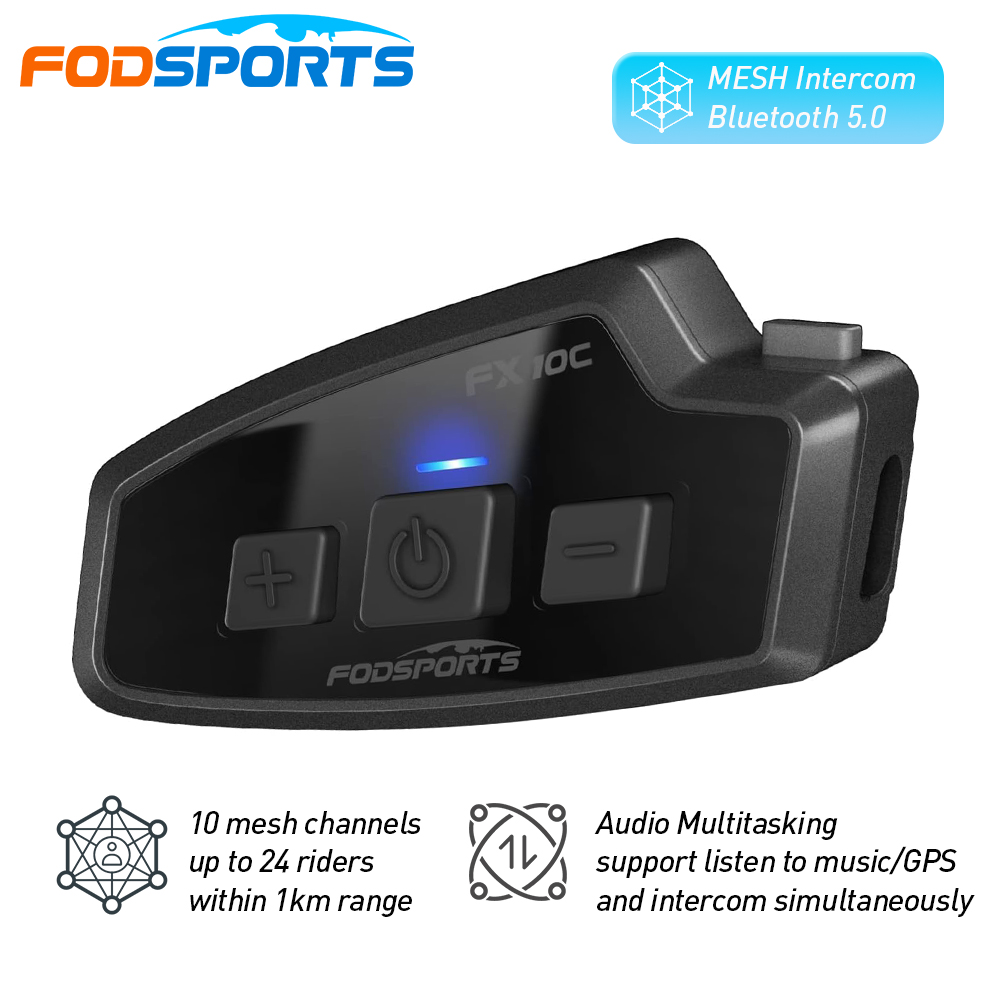 Fodsports FX 10C دراجة نارية ش - مراجعة Full Face Motorcycle Helmet With Bluetooth وسعره